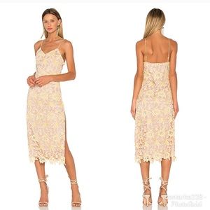 NBD Revolve Donna Yellow Lace Dress